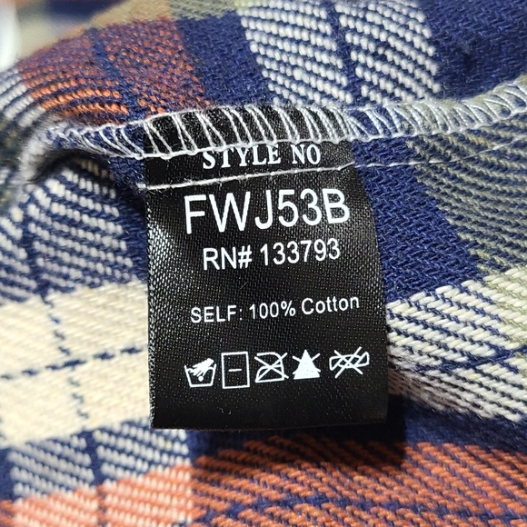 Shop Stevie deconstructed flannel oversized hooded shacket jacket size L - Picture 9 of 12